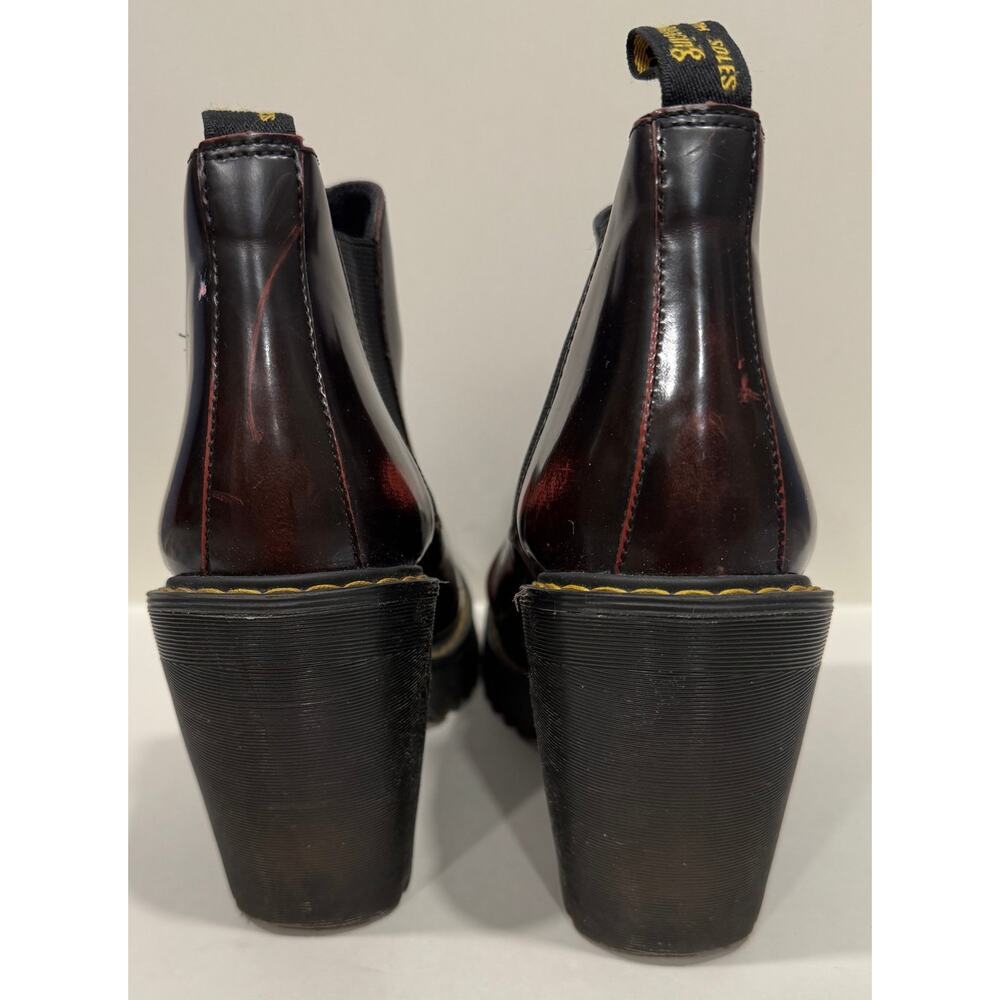 DR. MARTENS Hurston Arcadia Leather Heeled Chelsea Boots Y2K Chukka W7 - Picture 6 of 8